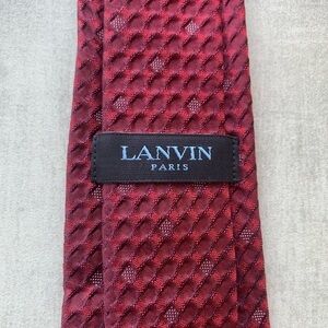 Lanvin Skinny Silk Textured Tie